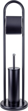 ПОЛОЧКА ДЛЯ ТУАЛЕТНОЙ БУМАГИ + НАБОР ТУАЛЕТНОЙ ЩЕТКИ, ЧЕРНЫЙ МЕТАЛЛ LOFT