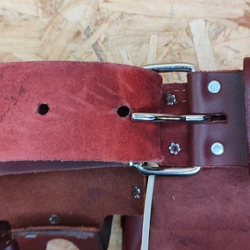 Ремень для кровельного инструмента, воловья кожа, 11 карманов, кобура с ручкой.