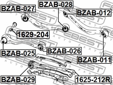 FEBEST 1629-204 ŠROUB DO REGULACE NAKLONĚNÍ KOLA
