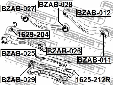 1629-204 FEBEST ŠROUB Z MIMOSTŘEDEM MERCEDES BENZÍN E