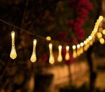 GIRLANDA 20 LED солнечная лампа, гирлянда Tears