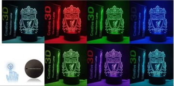 Ночник Liverpool Club 3D со светодиодной подсветкой, название пульта дистанционного управления