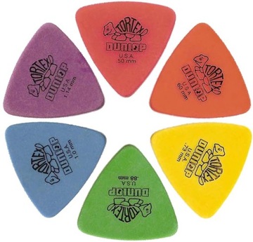 5005 Pick Holder + 6 kostek Tortex Triangle Dunlop