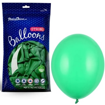 Balony 12cm Strong Pastel Green zielone - 100szt MINI