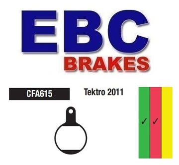 Klocki rowerowe EBC (organiczne) Tektro Novela Mec