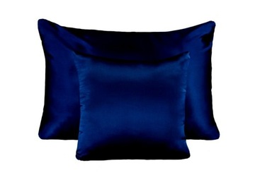 Jedwabna Poszewka 40x60 na Poduszka/ę Pościel Navy