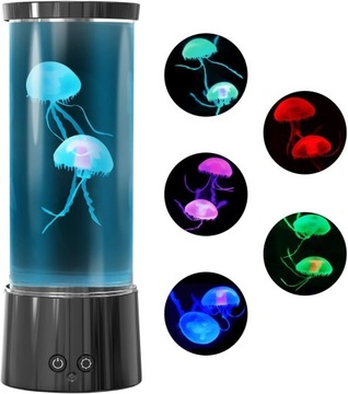 DZIECIĘCA LAMPA MEDUZA Z PILOTEM, LAMPA LAWA MEDUZA Z 17 ZMIANAMI KOLORÓW