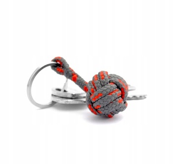 Морской брелок - Ручка боцмана Серый Красный Обезьяний кулак РУЧНОЙ РАБОТЫ