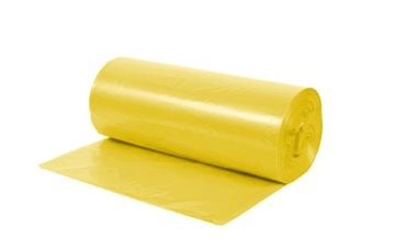 WORKI NA ŚMIECI ŻÓŁTE 80LITRÓW LD (25) RED PLAST