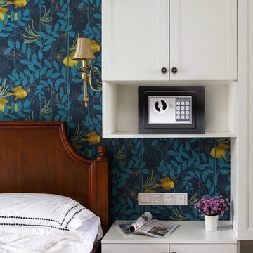 Cyfrowy sejf z kluczem, ma?e 4,6 l domowe biuro hotelowe sejf,