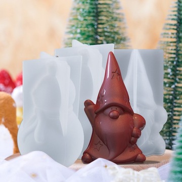 Świąteczna świeca świąteczna 3D z żywicy Świę