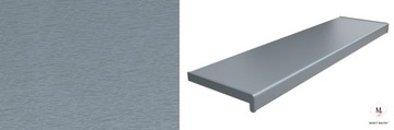 Parapet PCV komorowy kolor SREBRNY szer.15cm