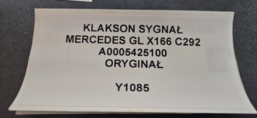 KLAKSON SIGNÁL MERCEDES GL X166 C292 ORIGINÁLNÍ