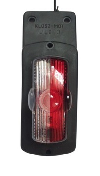 LAMPA OBRYSOWA OBRYSÓWKA CZERWONO-BIAŁA +ŻARÓWKA