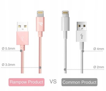 Сертифицированный Ramow USB Lightning Apple MFi C89 — 1 м