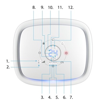 Osuszacz powietrza Oczyszczacz powietrza Yoer 210W 12L/24 h +WiFi +AROMA