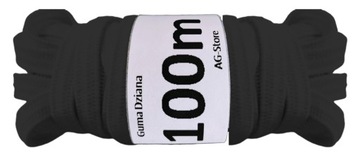 Guma do maseczek dziana płaska 5mm 100mb czarna