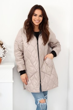 КУРТКА ЖЕНСКАЯ СТЕГАНАЯ С КАПЮШОНОМ ДЛИННАЯ ВЕСНА-ОСЕНЬ COL 48 4XL 2469