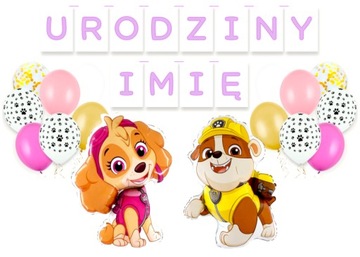Zestaw Paw Psi Patrol Sky Rubble Urodziny Imię