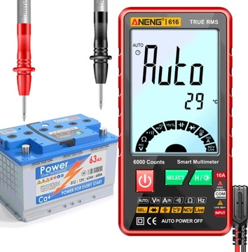 АВТОМАТИЧЕСКИЙ МУЛЬТИМЕТР ANENG 616 LED + CASE 6000Z
