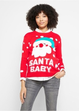 BONPRIX SWETER CIĄŻOWY Z MOTYWEM ŚWIĄTECZNYM __40