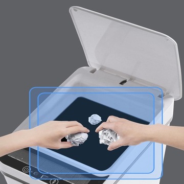 Умная мусорная корзина для ванной комнаты, 15 л, бесконтактная мусорная корзина для кухни, ванной комнаты, белого цвета