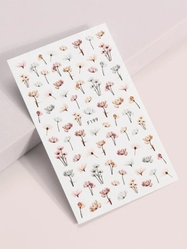 САМОКЛЕЯЩИЕСЯ НАКЛЕЙКИ ДЛЯ НОГТЕЙ Наклейка «ПАСТЕЛЬНЫЕ ЦВЕТЫ» F199