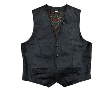 Genuine Leather KAMIZELKA MESKA SKÓRZANA 52/54