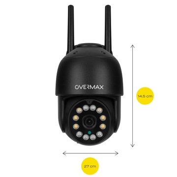 НАРУЖНАЯ ВРАЩАЮЩАЯСЯ КАМЕРА ULTRA HD WIFI 4MPx 4x ZOOM 2.5K PTZ IP66 ЧЕРНАЯ