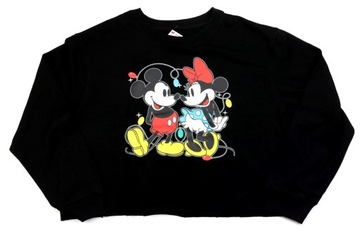 Bluza damska młodzieżowa DISNEY Myszka Mickey Miki Minnie 1X krótka czarna