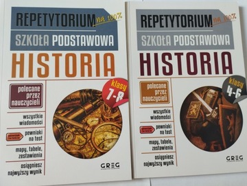 2x Repetytorium Podstawowa HISTORIA 4-6 7-8 GREG N