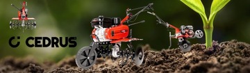 культиватор + плуг CEDRUS GL500 100 см, комплект масла 7 км