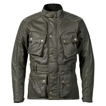 KURTKA MOTOCYKLOWA TRIUMPH BECK 2 Z PODPINKĄ KHAKI ROZMIAR S