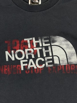 The North Face Longsleeve Dziecięcy Szary Logo Unikat Klasyk 5Y 6Y