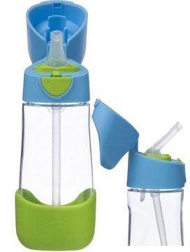 B.box Бутылка из тритана, чашка, бутылка для воды + соломинка, 450 мл Ocean Breeze