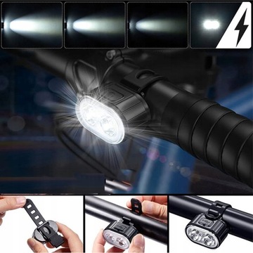 СВЕТОДИОДНАЯ ВЕЛОСИПЕДНАЯ ЛАМПА USB ПЕРЕДНЯЯ ЗАДНЯЯ ВЕЛОСИПЕДНАЯ КОМПЛЕКТ