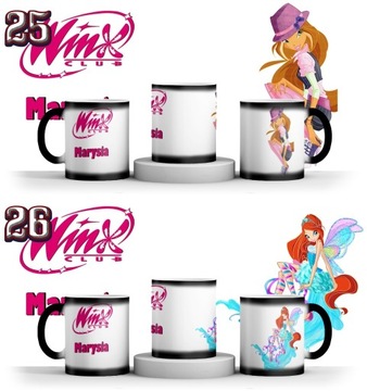 ВОЛШЕБНАЯ КРУЖКА WINX CLUB + ИМЯ + КАРТОН