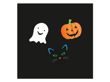 Serwetki Duszek Kot i Dynia 33 cm 20 szt Halloween
