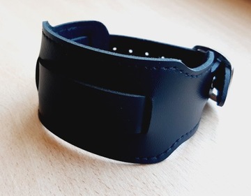 Кожа, широкий браслет, кожа, широкий ремешок для часов - черный