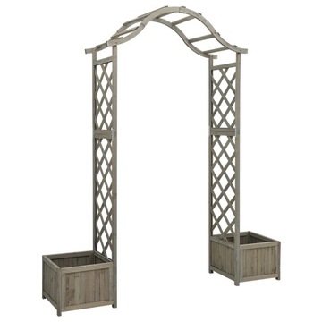 Drewniana pergola z bramą Swobodny Ogród