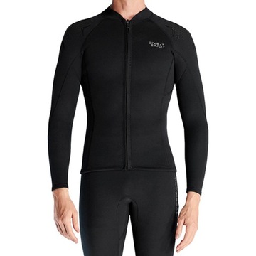 Kurtka piankowa 1,5 mm neoprenowa ochrona przed słońcem Kombinezon do nurkowania Keep Men Black S