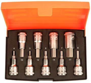 BAHCO S9HEX ZESTAW NASADEK 1/2 Z KOŃCÓWKAMI IMBUS