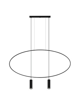 ELEGANCKA LAMPA WISZĄCA HOLAR 2 CZARNA ZWIS OPRAWA