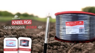 Кабель RG6 Spacetronik DOKA PE 4K Trishield 250