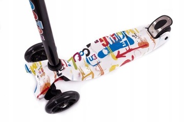 HULAJNOGA TRÓJKOŁOWA DLA DZIECI BALANSOWA KOŁA LED STYL GRAFFITI