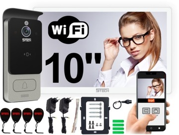 Wideodomofon do domu 5TECH Wi-Fi Verus Plus 10'' 84228C Czytnik FULLHD