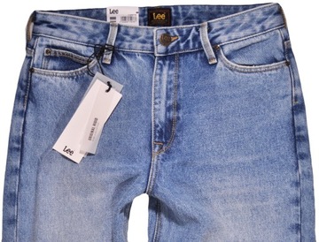 LEE spodnie HIGH jeans MOM STRAIGHT _ W28 L30