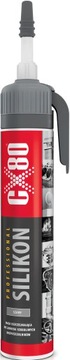 Silikon WYSOKOTEMPERATUROWY 210gr szary PROFESSIONAL CX80