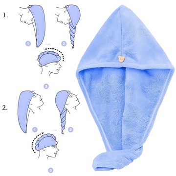 ПОЛОТЕНЦЕ ДЛЯ ГОЛОВЫ, БЫСТРОСЫХАЮЩИЙ ТЮРБАН ДЛЯ ВОЛОС, XL