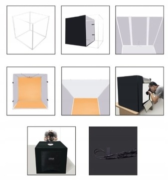 PULUZ PU5080 БЕСТЕНЕВАЯ ТЕНТА 80x80см LED 5500K ДЛЯ ФОТОГРАФИИ ПРОДУКТА